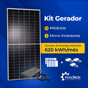 Kit de Energia Solar 620kWh/mês